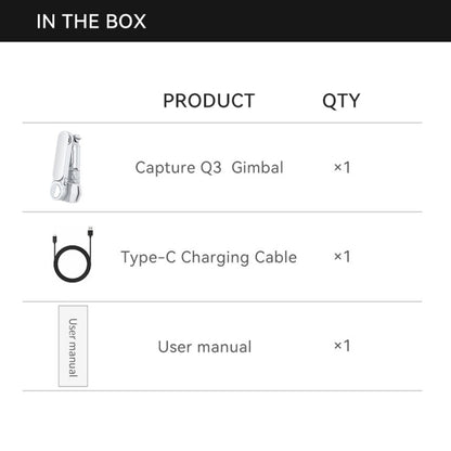 FUNSNAP Capture Q3 Single Axis Handheld Gimbal Phone Live Stabilizer, Capture Q3