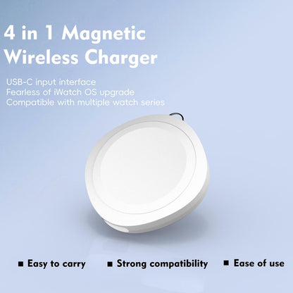 4 in 1 Portable Smart Watch Magnetic Wireless Charger