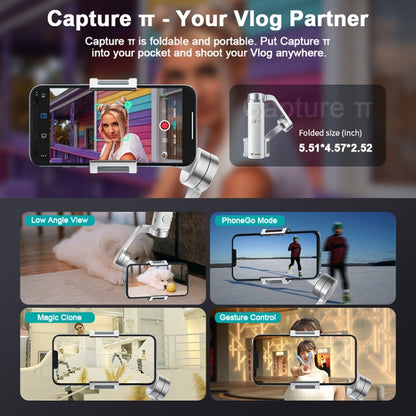 FUNSNAP Capture π Aluminum Alloy Arm 3-Axis Handheld Phone Gimbal, Capture π Basic, Capture π Combo
