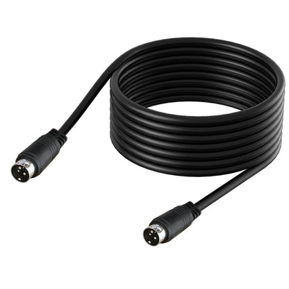 Middle DIN Male to Male 3 Pin Audio Power Signal Adapter Cable, 0.5m, 1m, 1.5m