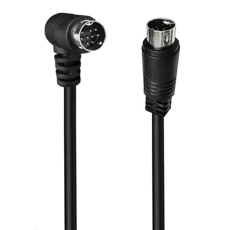 Single Curved mini DIN 9 Pin TV Audio Adapter Cable, 0.5m, 1.8m, 3m