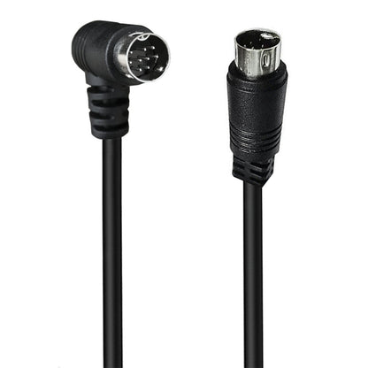 Single Curved mini DIN 9 Pin TV Audio Adapter Cable, 0.5m, 1.8m, 3m