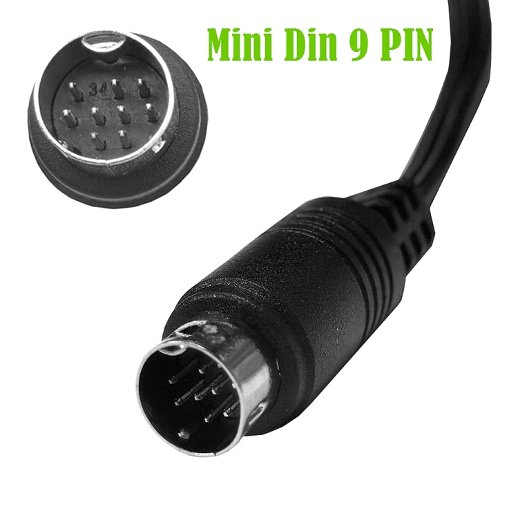 90 Degree mini DIN 9 Pin Male to Female TV Box Adapter Cable, 0.5m, 1.8m, 3m