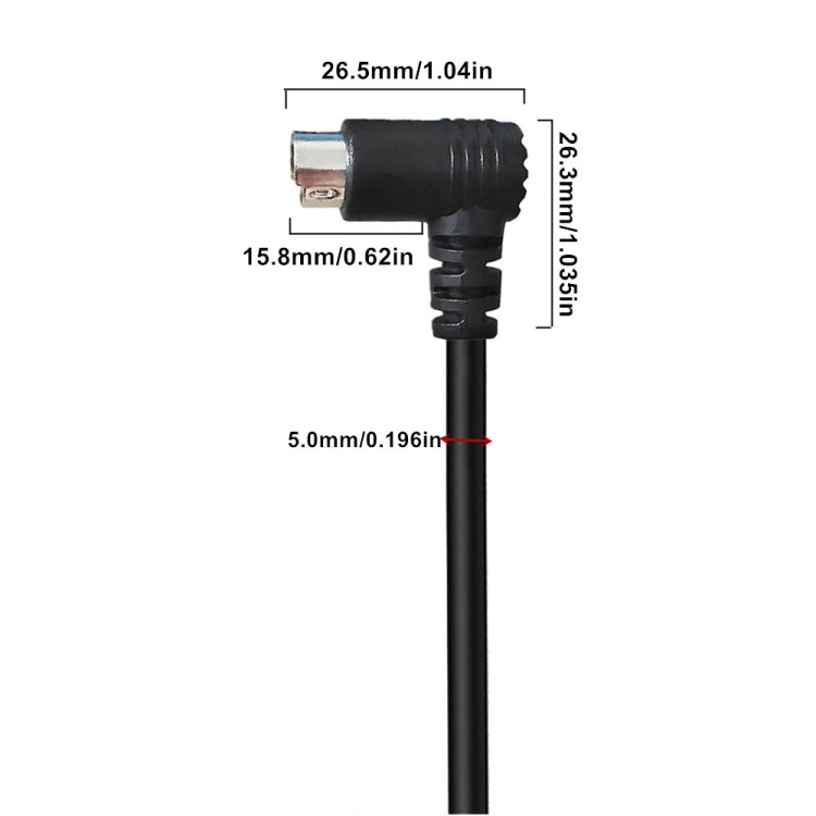 Mini DIN 5 Pin Core Audio / Video Cable, 0.5m, 1.8m, 3m