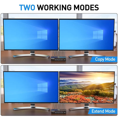 KC-KVM302AS 4K 60Hz USB3.0 / HDMI Dual Monitors KVM Switch, US Plug, UK Plug, AU Plug