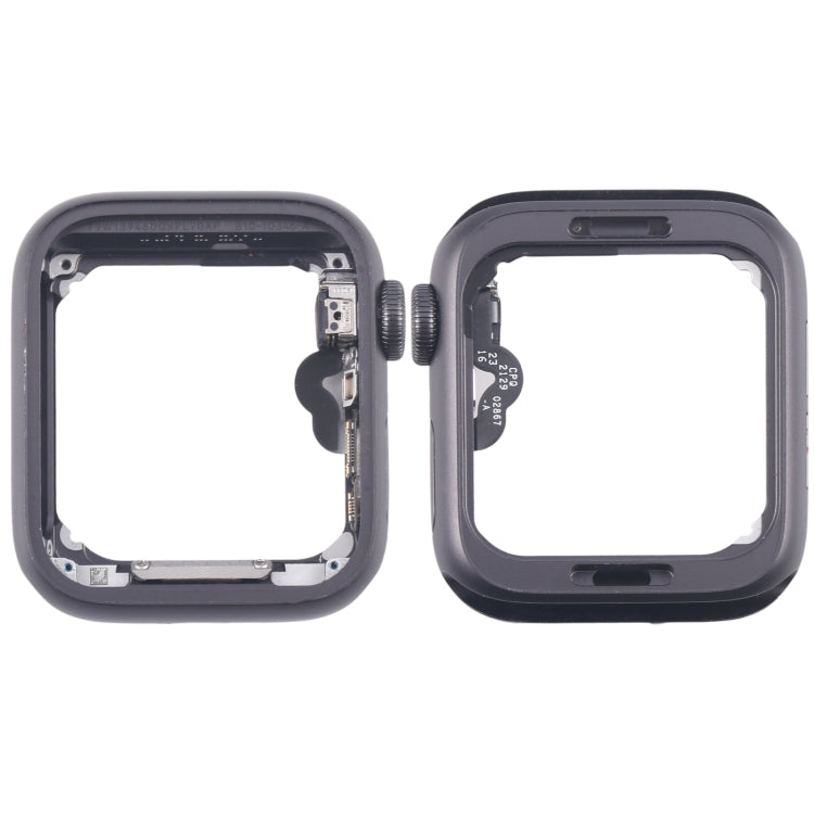 Aluminium Alloy Middle Frame Bezel Plate with Crown Spin Axis Flex Cable, For Apple Watch SE 2020 40MM LTE, For Apple Watch SE 2020 40MM GPS, For Apple Watch Series SE 2020 44MM LTE, For Apple Watch SE 2020 44MM GPS, For Apple Watch Series 5 44MM LTE