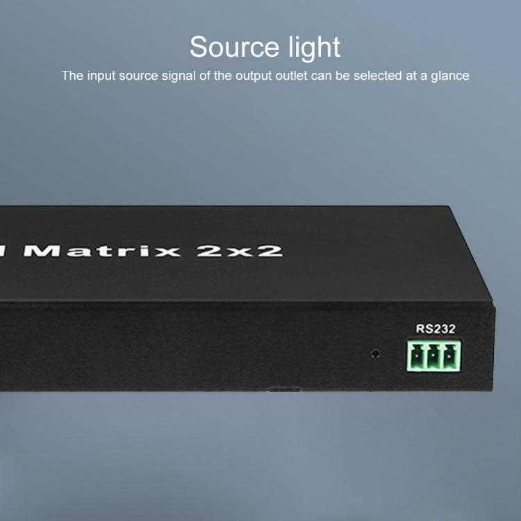Measy MT4322 4K 30Hz 2 In 2 Out HDMI Matrix Switch Support Seamless Switching, EU Plug, US Plug, UK Plug, AU Plug