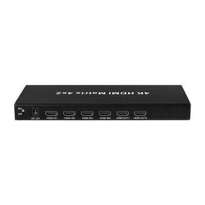 Measy MT4342 4K 30Hz 4 In 2 Out HDMI Matrix Switch Support Seamless Switching, EU Plug, US Plug, UK Plug, AU Plug