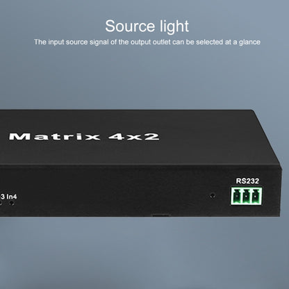 Measy MT4342 4K 30Hz 4 In 2 Out HDMI Matrix Switch Support Seamless Switching, EU Plug, US Plug, UK Plug, AU Plug