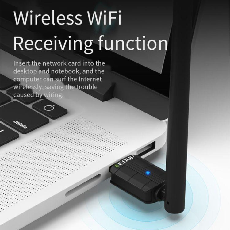 EDUP EP-AX300GS 300Mbps WiFi 6 Nano Wireless Dongle Single Band USB WiFi Adapter, EP-AX300GS