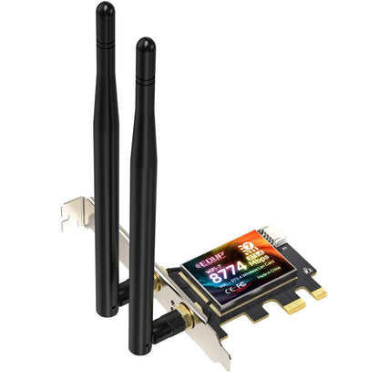 EDUP EP-BE9715 8774Mbps WiFi 7 Bluetooth 5.4 Tri-Band PCI-E WiFi Adapter Wireless Network Card, EP-BE9715