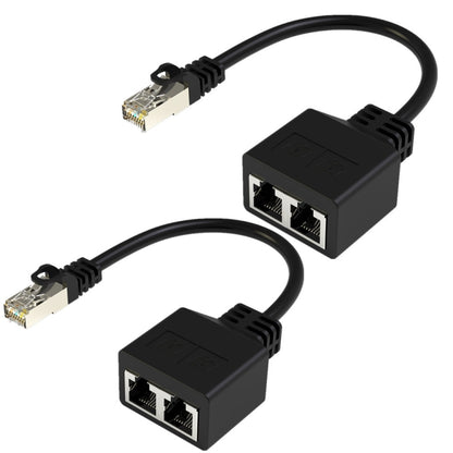 Pair RJ45 CAT6 / CAT5 8 Pin Ethernet Cable Splitter 2 in 1 Network Extension Adapter, Pair