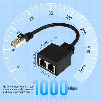 Pair RJ45 CAT6 / CAT5 8 Pin Ethernet Cable Splitter 2 in 1 Network Extension Adapter, Pair
