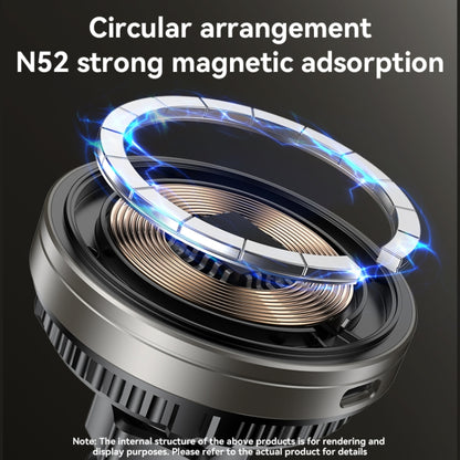 Yesido C315 15W Suction Cup Air Vent Car Wireless Charging Holder with RGB Lighting, C315