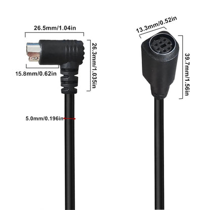 Mini DIN 7 Pin Core Audio / Video Cable, 0.5m, 1.8m, 3m