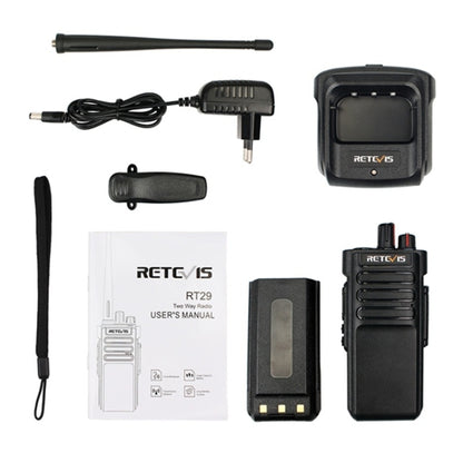 RETEVIS RT29 10W VHF136-174 MHz 16CHS Two Way Radio Handheld Walkie Talkie, EU Plug, RT29