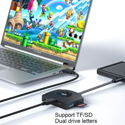 YCE-Z70A Type-C to PD 3.0, USB 3.0x2 + SD/TF, 3.5mm and HD1.4 Docking Station Video Capture Card