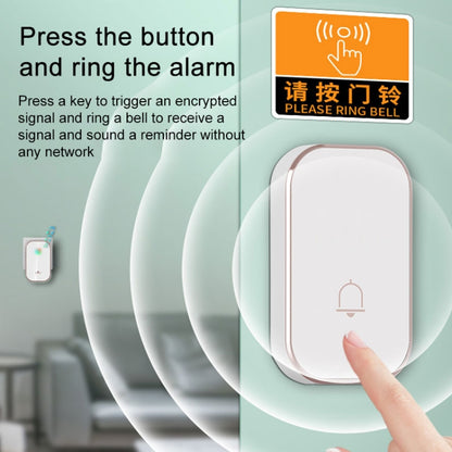 2 in 1 Waterproof Long Distance Remote Control Wireless Doorbell, Silver, A20 Pro