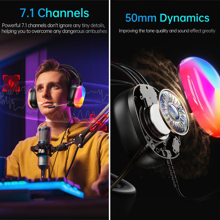 awei GM-11 Luminous Wired Headphones, Cable Length: 2m