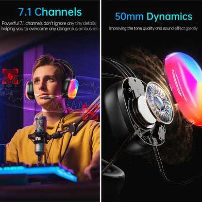 awei GM-11 Luminous Wired Headphones, Cable Length: 2m