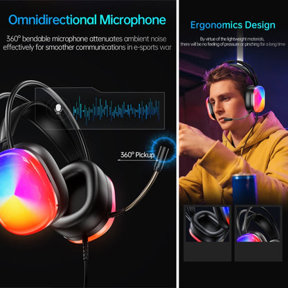 awei GM-11 Luminous Wired Headphones, Cable Length: 2m