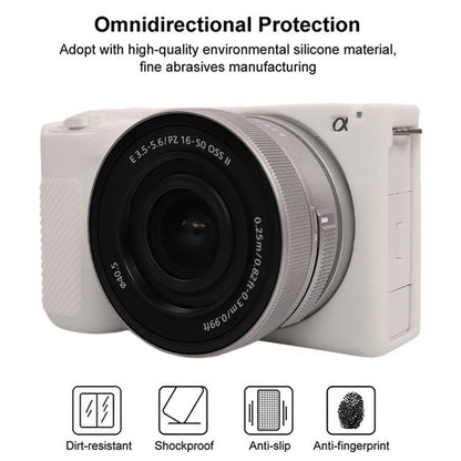 Litchi Texture Soft Silicone Protective Case, For Sony ZV-E10 II / ZV-E10M2