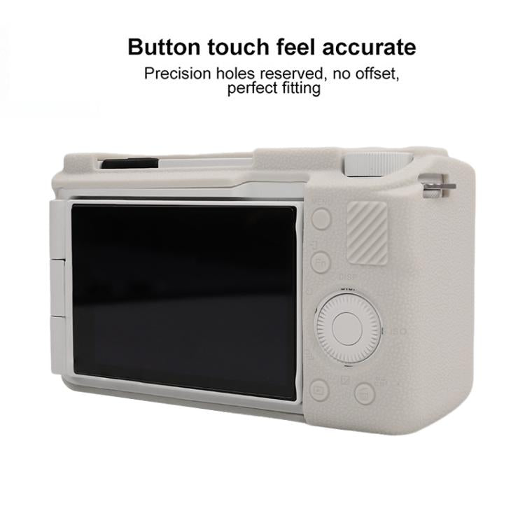 Litchi Texture Soft Silicone Protective Case, For Sony ZV-E10 II / ZV-E10M2