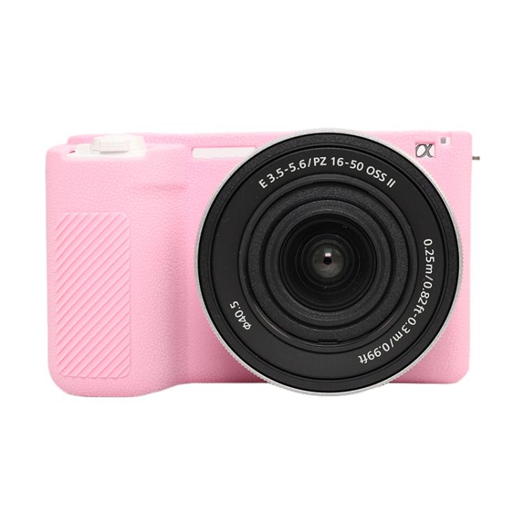 Litchi Texture Soft Silicone Protective Case, For Sony ZV-E10 II / ZV-E10M2