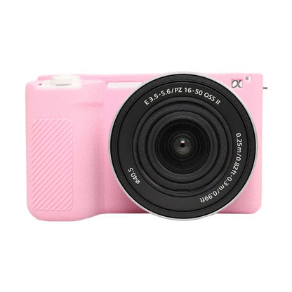 Litchi Texture Soft Silicone Protective Case, For Sony ZV-E10 II / ZV-E10M2