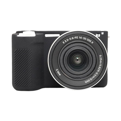 Litchi Texture Soft Silicone Protective Case, For Sony ZV-E10 II / ZV-E10M2