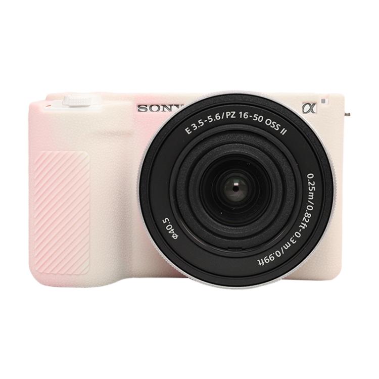 Litchi Texture Soft Silicone Protective Case, For Sony ZV-E10 II / ZV-E10M2