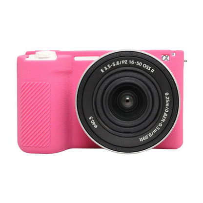 Litchi Texture Soft Silicone Protective Case, For Sony ZV-E10 II / ZV-E10M2
