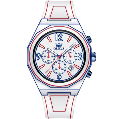 OLEVS 5622 Men Comic Style Multifunctional Luminous Quartz Watch