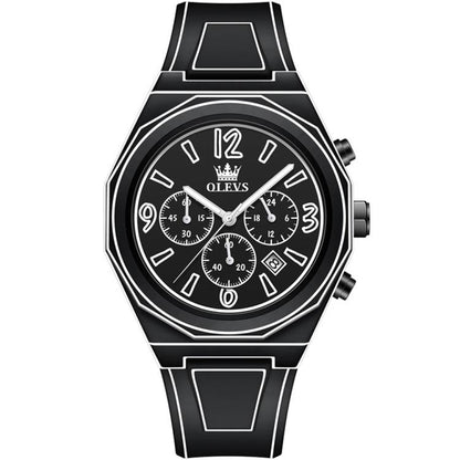 OLEVS 5622 Men Comic Style Multifunctional Luminous Quartz Watch