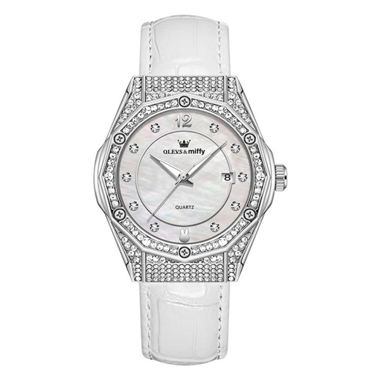 OLEVS 1003 Women Fashion Diamond-encrusted Waterproof Quartz Watch with Date