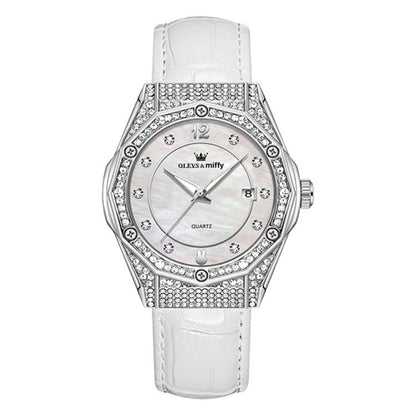 OLEVS 1003 Women Fashion Diamond-encrusted Waterproof Quartz Watch with Date