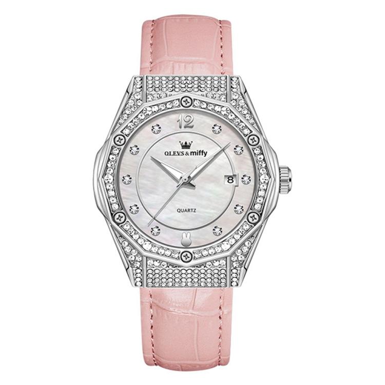 OLEVS 1003 Women Fashion Diamond-encrusted Waterproof Quartz Watch with Date