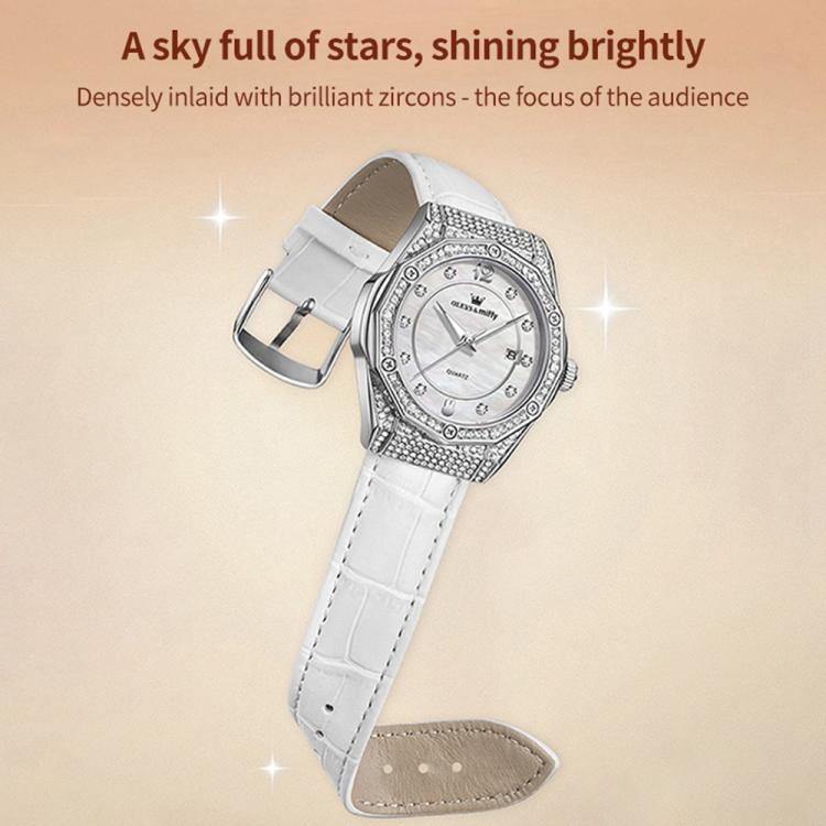 OLEVS 1003 Women Fashion Diamond-encrusted Waterproof Quartz Watch with Date