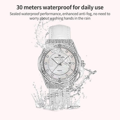 OLEVS 1003 Women Fashion Diamond-encrusted Waterproof Quartz Watch with Date