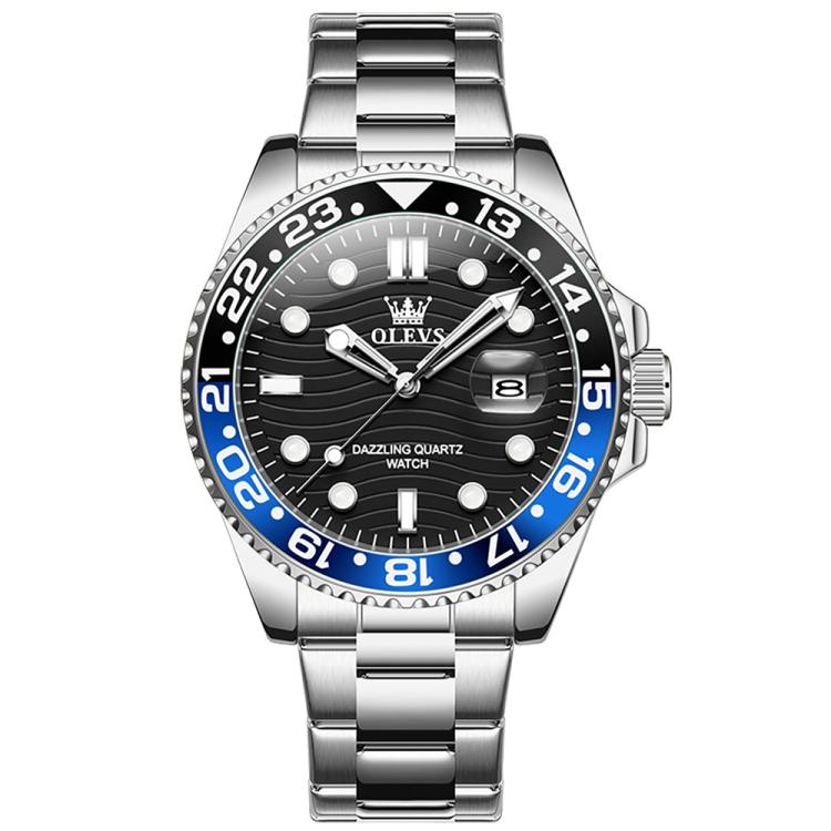 OLEVS 3610 Men Steel Strap Luminous Waterproof Quartz Watch