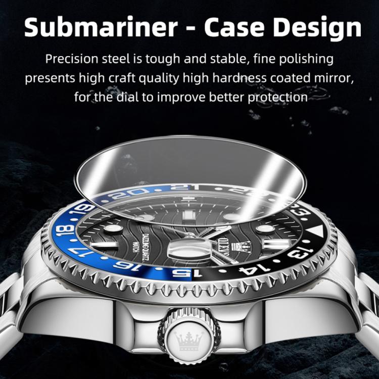 OLEVS 3610 Men Steel Strap Luminous Waterproof Quartz Watch