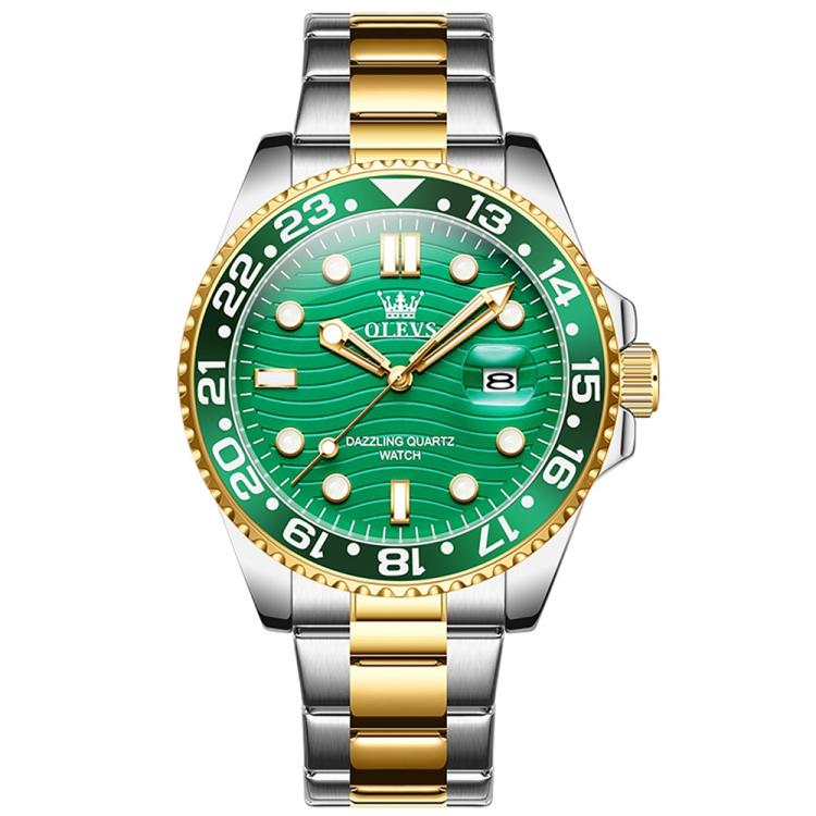 OLEVS 3610 Men Steel Strap Luminous Waterproof Quartz Watch