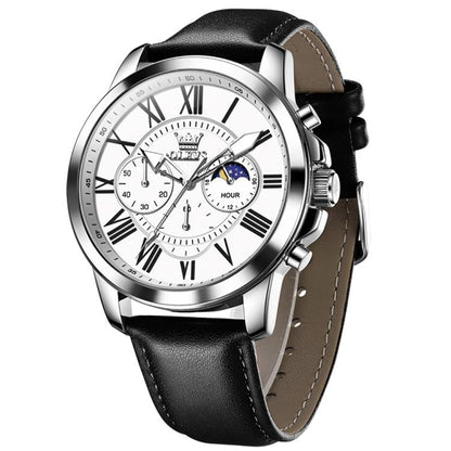 OLEVS 3632 Men Multifunctional Large Dial Luminous Waterproof Quartz Watch