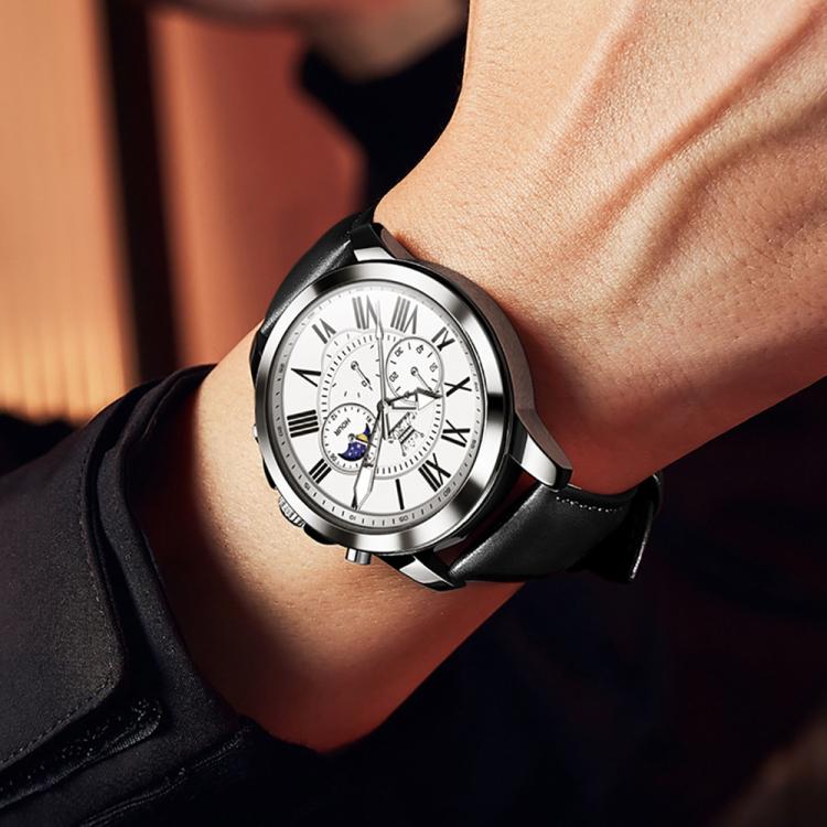 OLEVS 3632 Men Multifunctional Large Dial Luminous Waterproof Quartz Watch