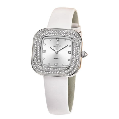 OLEVS 5512 Women Square Diamond Ring Waterproof Quartz Watch