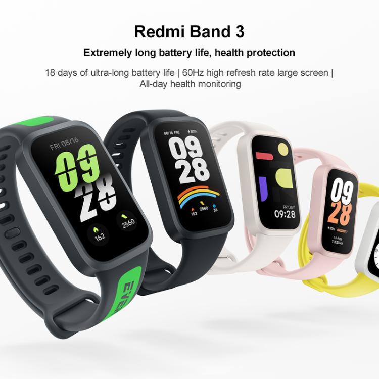 Xiaomi Redmi Band 3 Smart Band, 1.47 inch, Heart Rate / Blood Oxygen Health Monitoring