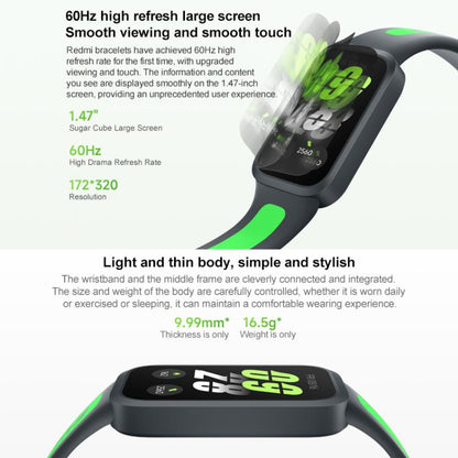 Xiaomi Redmi Band 3 Smart Band, 1.47 inch, Heart Rate / Blood Oxygen Health Monitoring