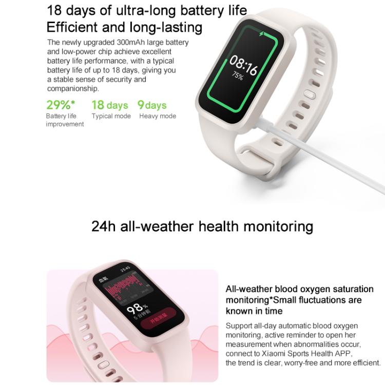 Xiaomi Redmi Band 3 Smart Band, 1.47 inch, Heart Rate / Blood Oxygen Health Monitoring