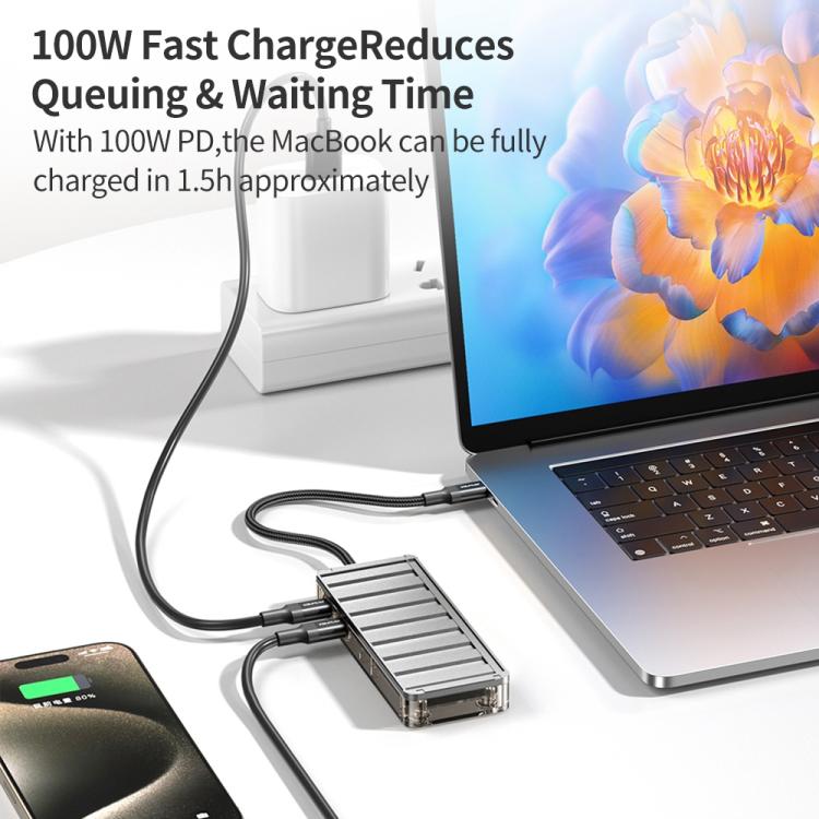 awei HUB-2 Multi-function 6 in 1 Type-C HUB Adapter, HUB-2
