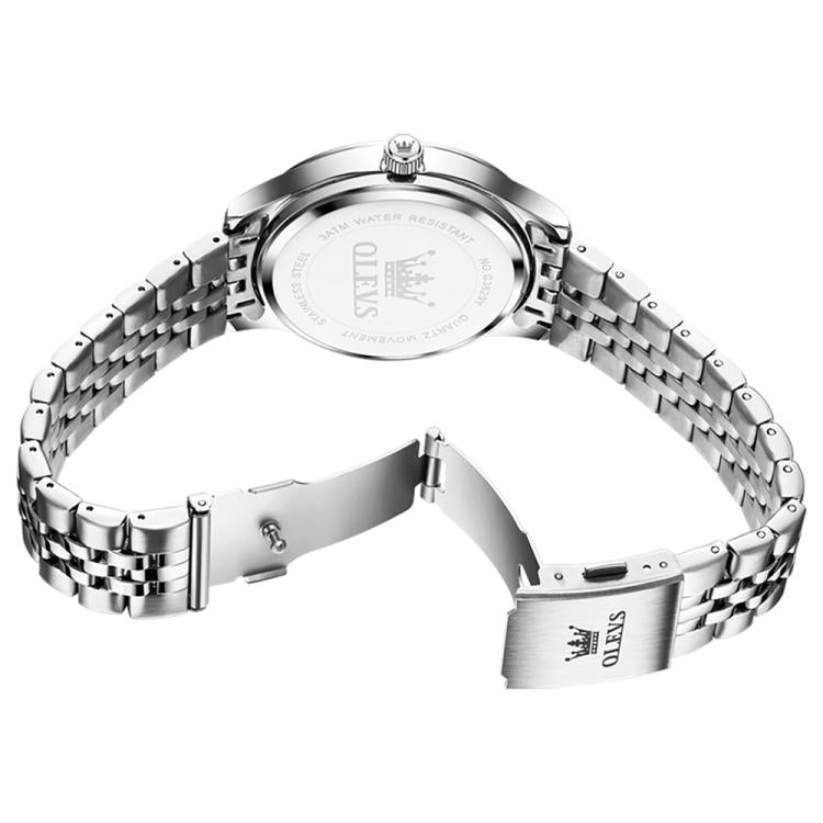 OLEVS 3629 Men Diamond Bezel Luminous Waterproof Quartz Watch